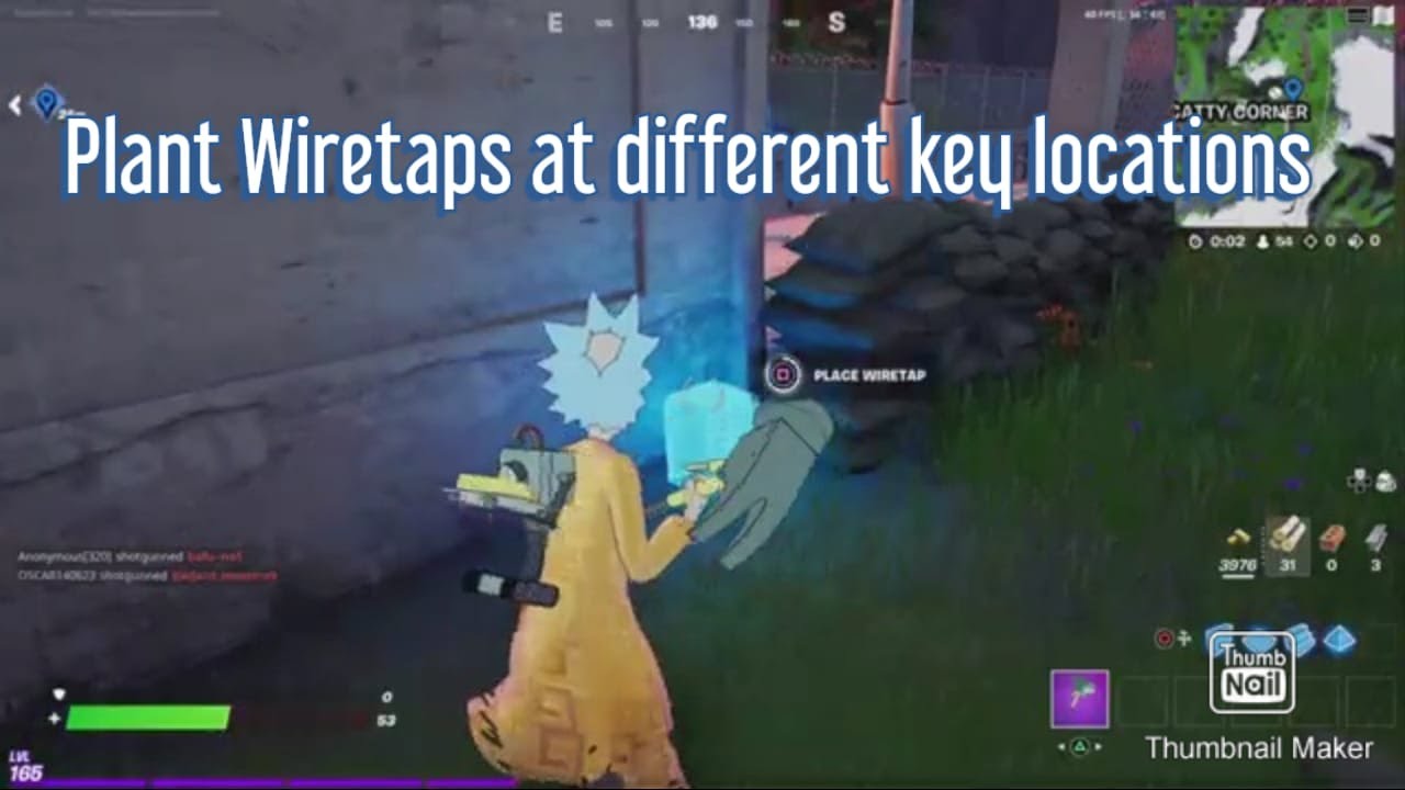Week 8 Legendary Quest|Plant Wiretaps at different key locations | Fortnite Season 7 | Shadow Victim
