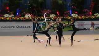 FRANCE 3 ribbons 2 hoops - 2012 Corbeil (Saturday evening demo)
