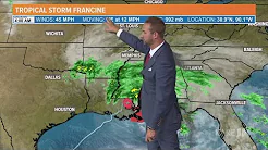 Tropical Storm Francine to weaken over Memphis thumbnail