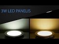 3W LED gaismas panelis apaļš | THEDOBETTER