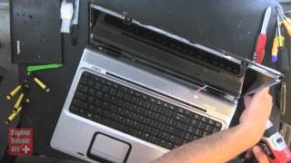HP DV9000 how to remove LCD - YouTube