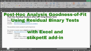 Excel - Post-Hoc Goodness-of-Fit: Residual Binary Tests with stikpetE