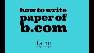 how to attempt paper of psychology for manager/b.com/panjab university