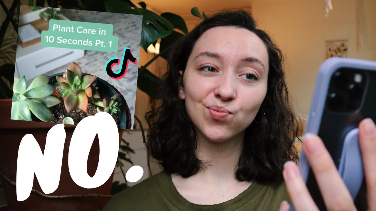 REACTING TO PLANT TIK TOK (again) viral plant hacks i hate 🙅🏻‍♀️