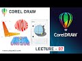 Corel lecture No.7 , Extrude Tool, Shadow, Contour, Blend, Distort, Envelop, Extrude, Black Shadow