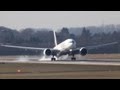 Emirates Boeing 777-300 fast Approach and Landing at Düsseldorf (HD)