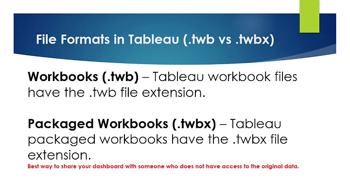 Difference between twb and twbx File Formats in Tableau