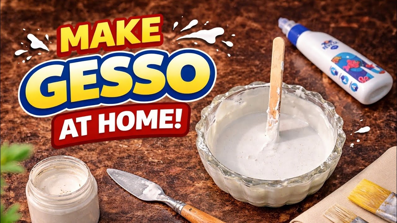 Make Your Own Gesso 🎨🌿 | easy arts & crafts hacks - YouTube