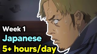 First Week of Learning Japanese for 5 Hours a Day Update