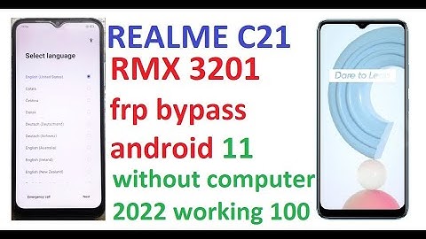 Realme C21(RMX3201) FRP Bypass Google Account working method in 2022