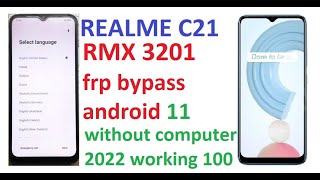 Realme C21(RMX3201) FRP Bypass Google Account working method in 2022