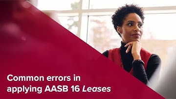 Webinar | IFRS series - Common errors in applying AASB 16 Leases