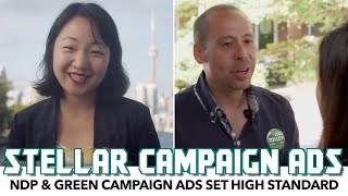 NDP and Green Campaign Ads Set High Standard