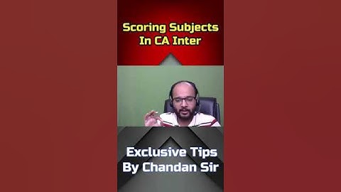 CA Inter Group 1 Scoring Subjects #shorts