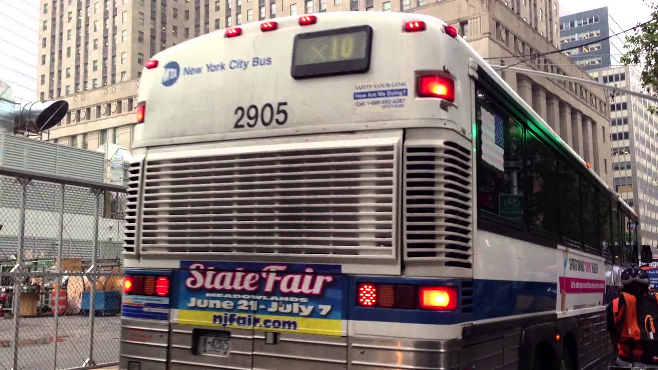 MTA NYCT Bus : MCI D4500 #2905 on the X10 at Church & Vesey Streets ...