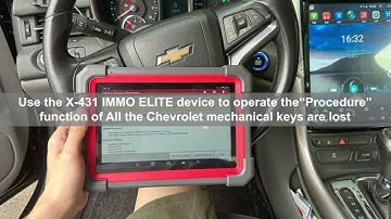 X-431 IMMO ELITE&PLUS  |  All the Chevrolet mechanical keys are lost | LAUNCH