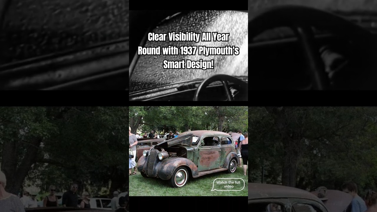 Clear Visibility All Year Round with 1937 Plymouth's Smart Design!