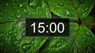 Countdown timer, 15 minutes with relaxing music for concentration