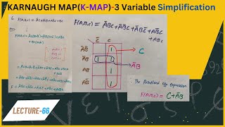 3- Variable K-Map Simplification|Karnaugh Map (K-Map)|Simplify any Boolean Expression using K-Map|