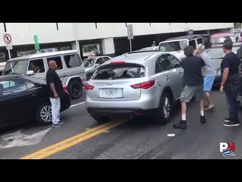 Guy With A Sledgehammer Goes After Hit And Run Driver