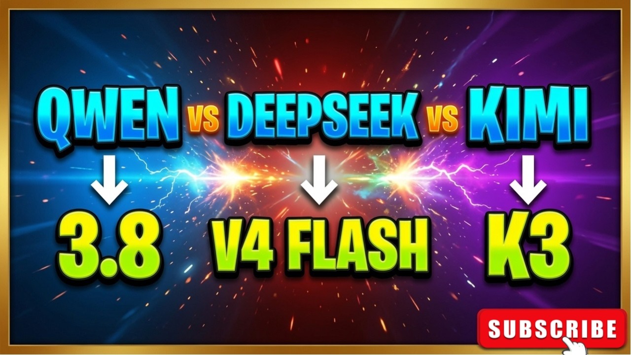 Qwen 3.8 Max vs DeepSeek V4 Flash vs Kimi K3 — 3 Brutal Tests
