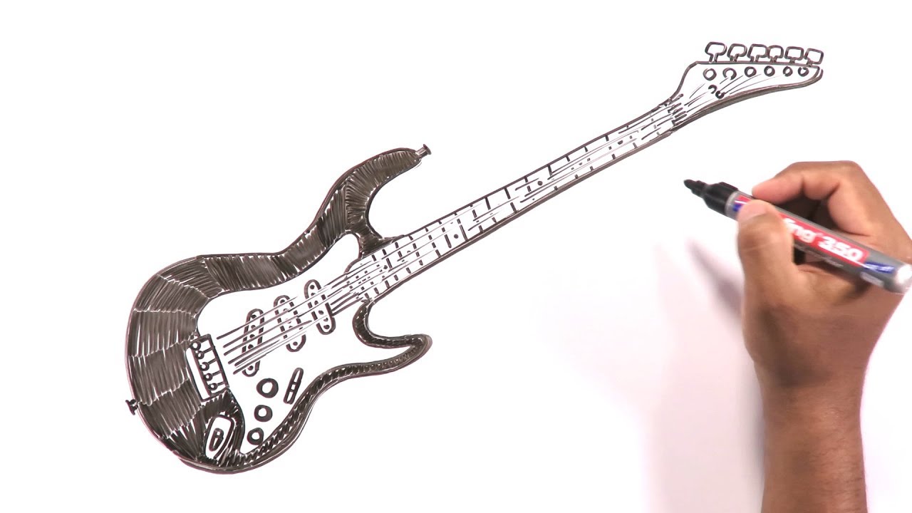 Guitar drawing hires stock photography and images  Alamy