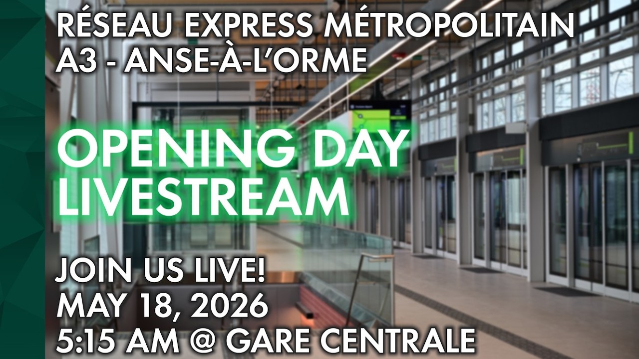 REM branch to Anse-à-l'Orme - Opening Day - Live on the Rails!