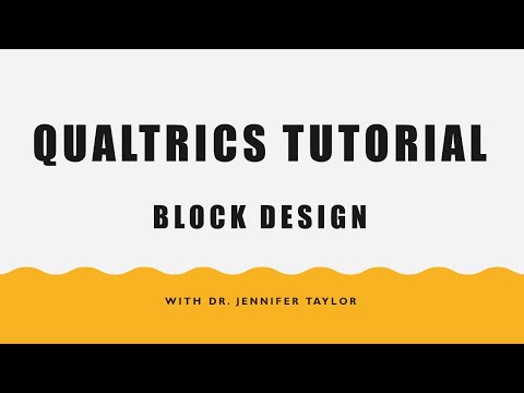 Video: Qualtrics'te blok nedir?