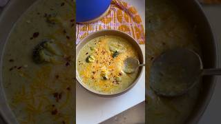 I lose weight eating this Low Carb Broccoli Cheddar Soup #shorts
