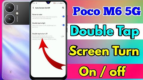 poco m6 5g double tap screen on off, poco m6 5g double tap setting, poco m6 5g