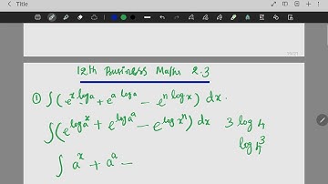 Class 12 | BUSINESS MATHS & STATISTICS | CHAPTER 2 | INTEGRAL CALCULUS - 1 | EXERCISE 2.3 | 1 SUM