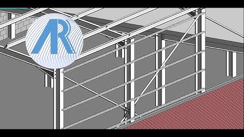 12 Side Rails Steel frame Revit tutorial