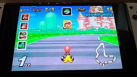 Mario Kart Super Circuit 50cc Peach Circuit Mario Replay Mode