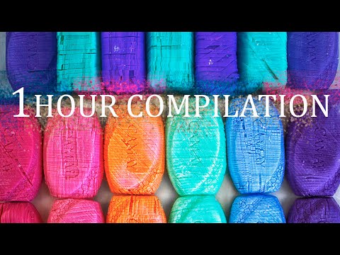 1️⃣ 1 HOUR SOAP ASMR 🎧 ONLY CUTTING CUBES 🔪 Compilation №6