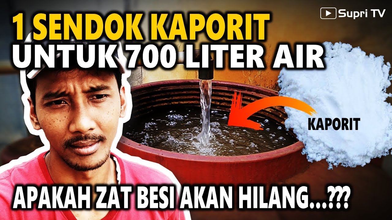 Takaran kaporit 1 sendok makan untuk 700 liter air. Mampukah mengatasi