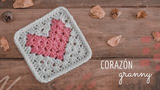 Granny Square de Corazón | paso a paso