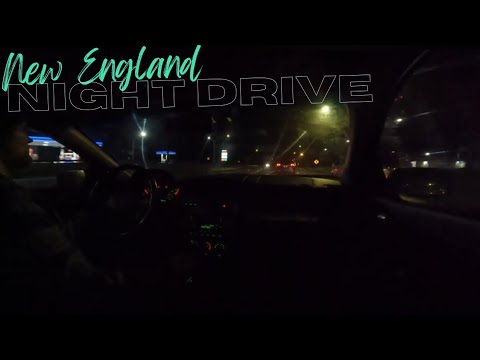 New England Night Drive | Passenger Seat POV