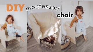 DIY Montessori inspired Wooden Chair and Entryway Setup