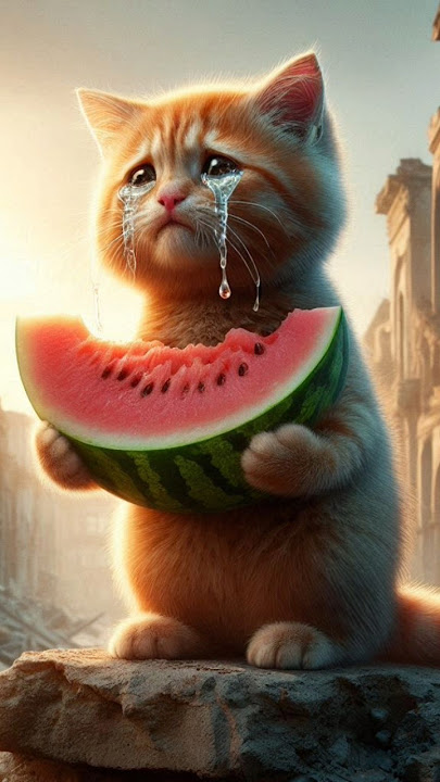 kasihan kucing Palestina🇵🇸 ini ketakutan ada kucing isriwil