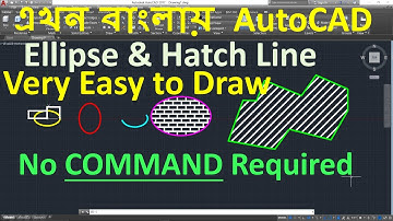 How to Draw an Ellipse in AutoCAD | how to draw Hatch line In AutoCAD | Edit Hatch | Modify hatch