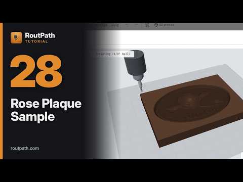 RoutPath Tutorial 28: 3D Sample: Rose Plaque