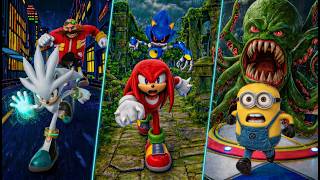 Who Runs Faster? SONIC DASH 🆚 KNUCKLES  🆚 MINIONS AND ELUMINATS😱😱 screenshot 1