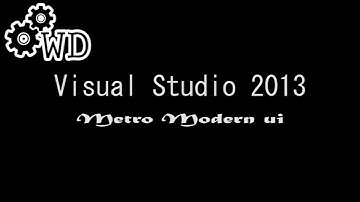 Metro Modern UI Framework on visual studio 2013