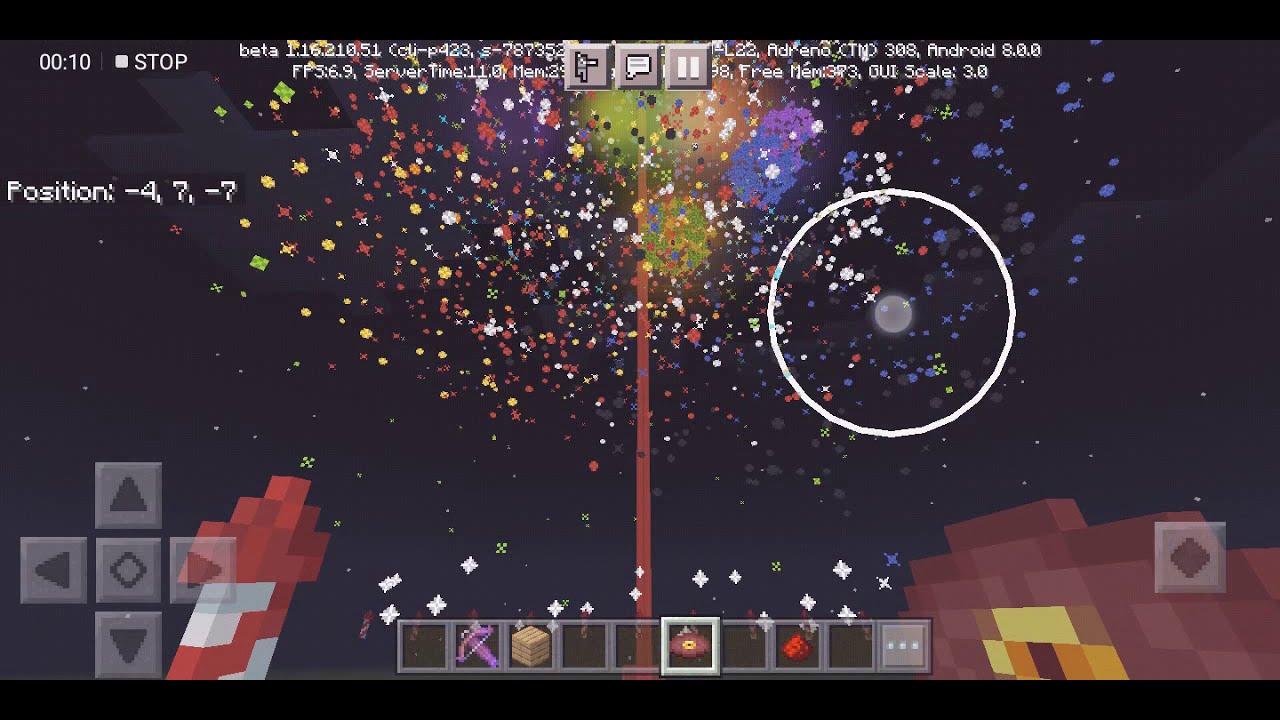 2021 fireworks show in Minecraft 1.16!!