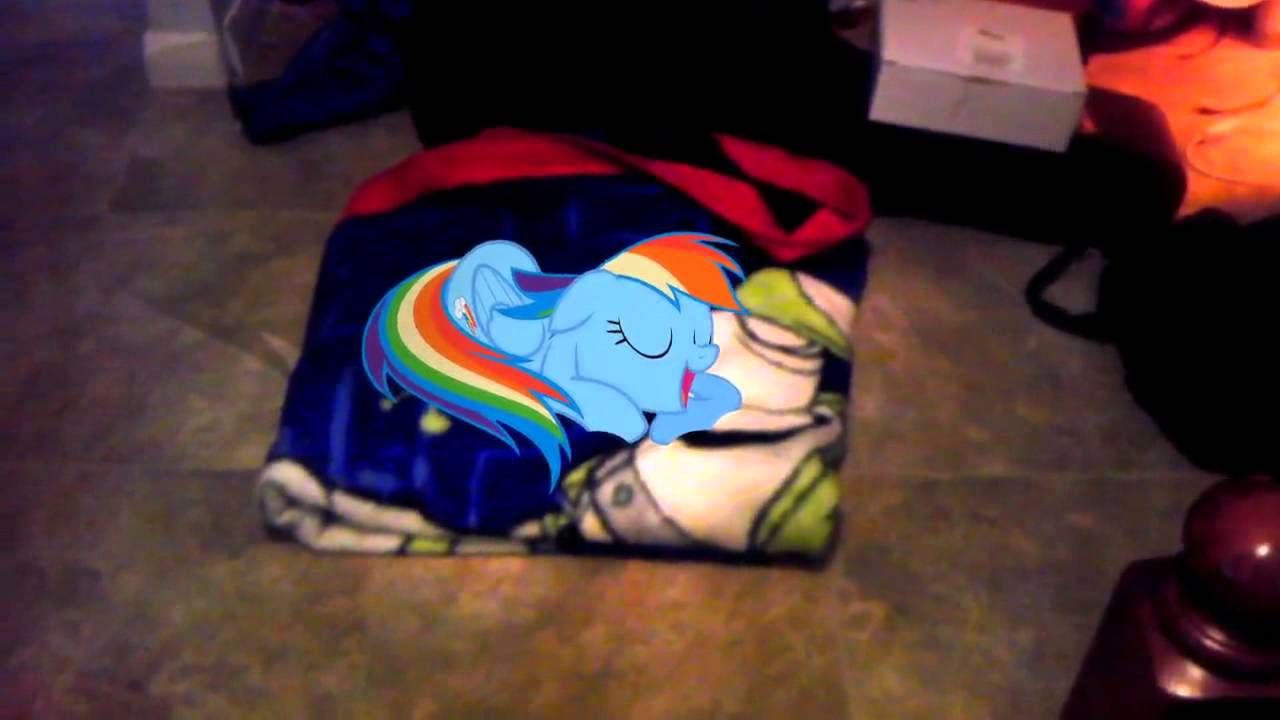 MLP In real life: Rainbow Dash on my Blanket - YouTube