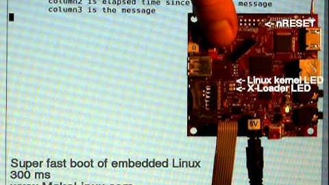 Super fast boot of embedded Linux: 300 ms