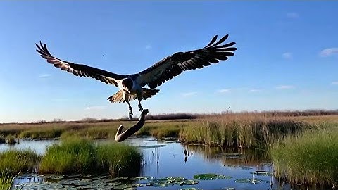 Amazing! Osprey Catching Snake#ai#GPT#sora#kling#openai#story#animal