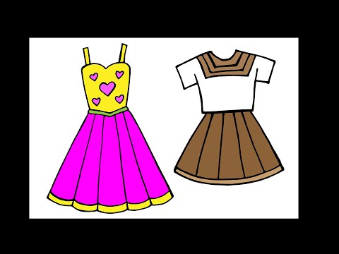 Video Vẽ Váy Xinh ♥ How To Draw A Dress - youtube