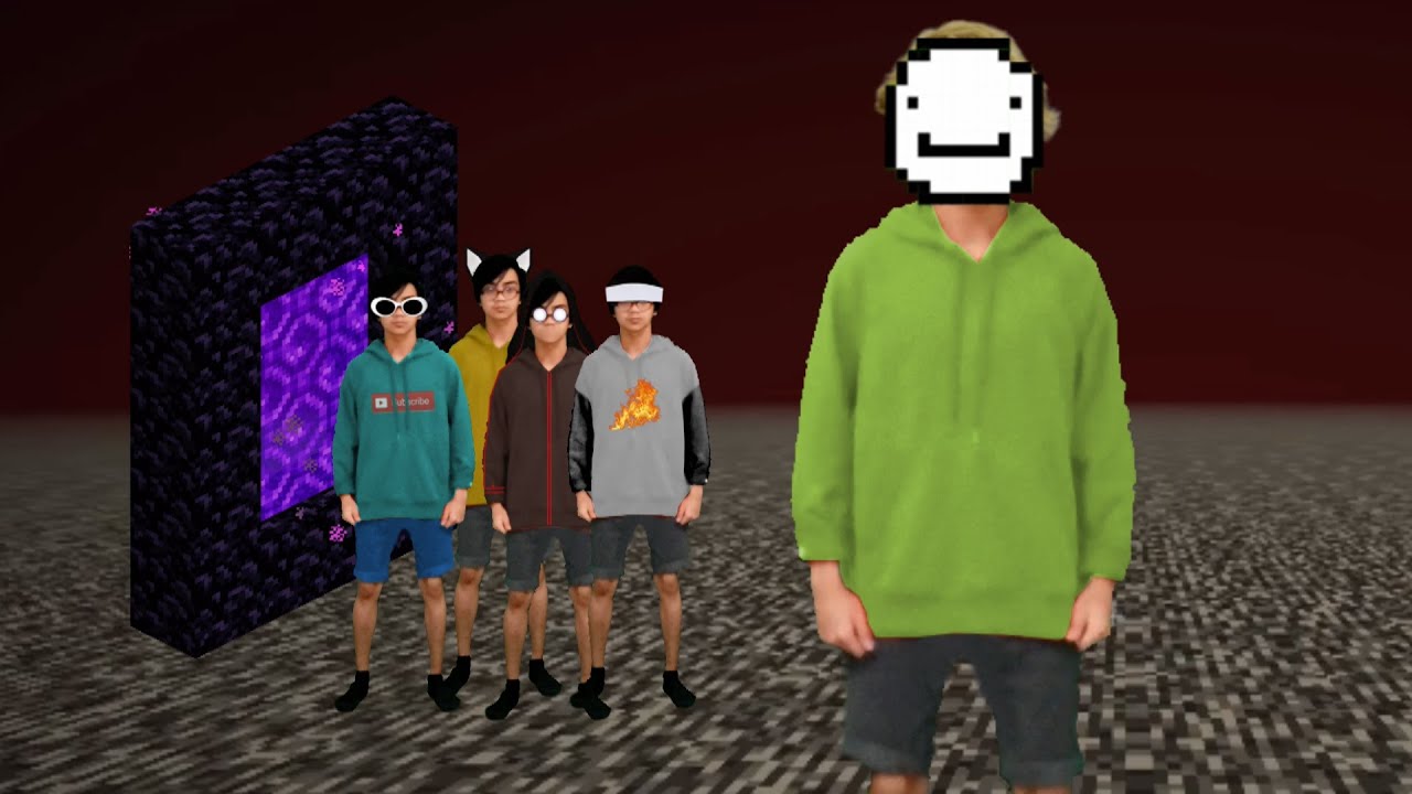 dream's nether trap (minecraft manhunt 1v4) in a nutshell