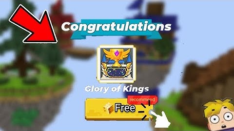 Unlocking Glory Of King Title In BedWars Blockman Go